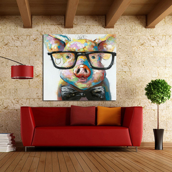 Cute Pig Oil Painting | HomeAdore Shop