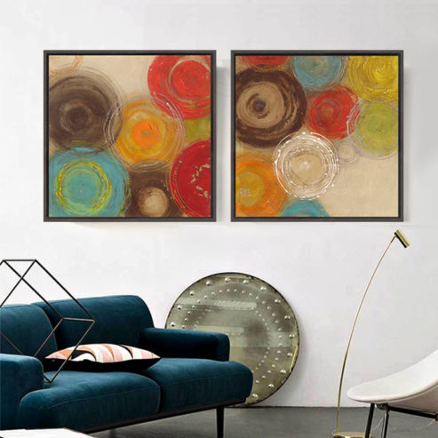 Abstract Circles Canvas Art | HomeAdore Shop